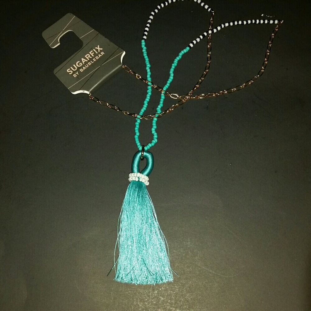 Turquoise tassel neckless